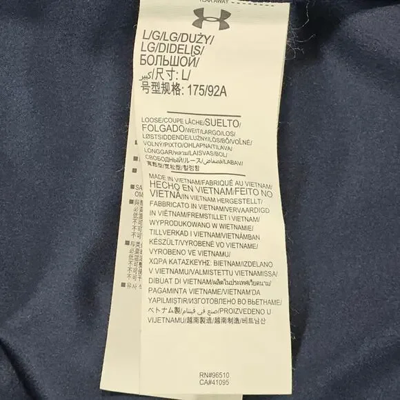 Under Armour Auburn University Jacket Men Large Blue Orange Full Zip Lightweight - Picture 10 of 14